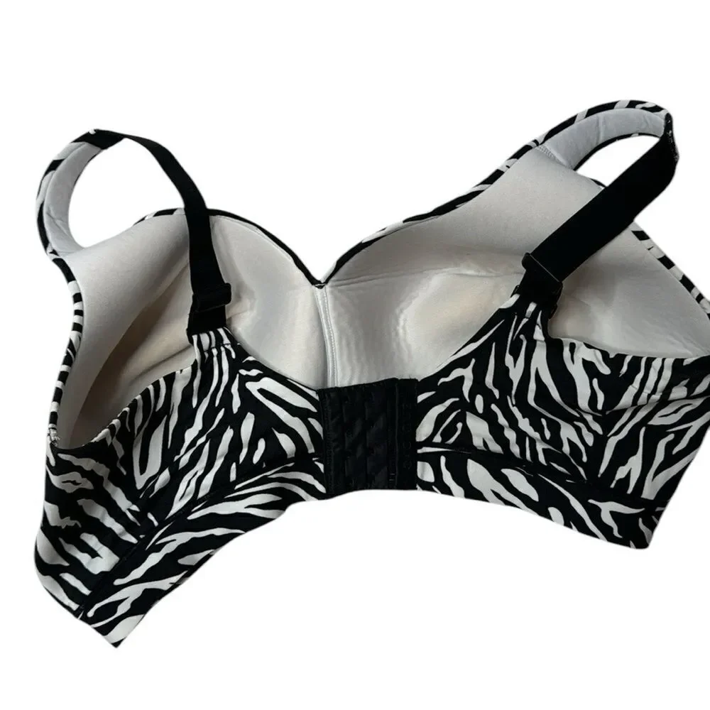 Cacique Women’s‎ Plus Size Zebra Print Lightly Lined No Wire. Size 40DDD.